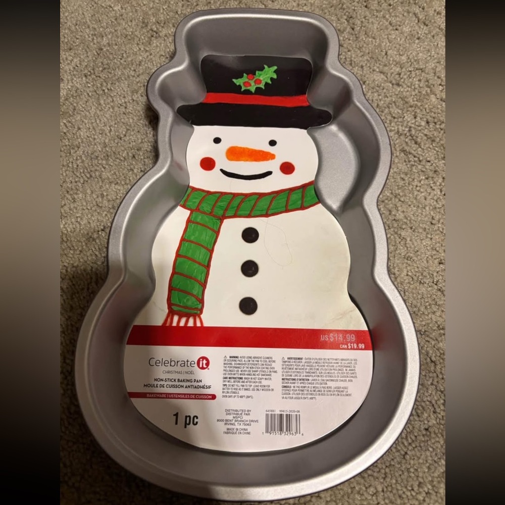 Snowman cake pan